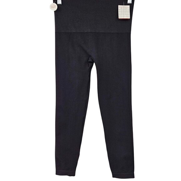 SPANX Pants - Spanx Cropped Lamn Leggings Black Women's Size L NEW High Rise Minimalist Lounge